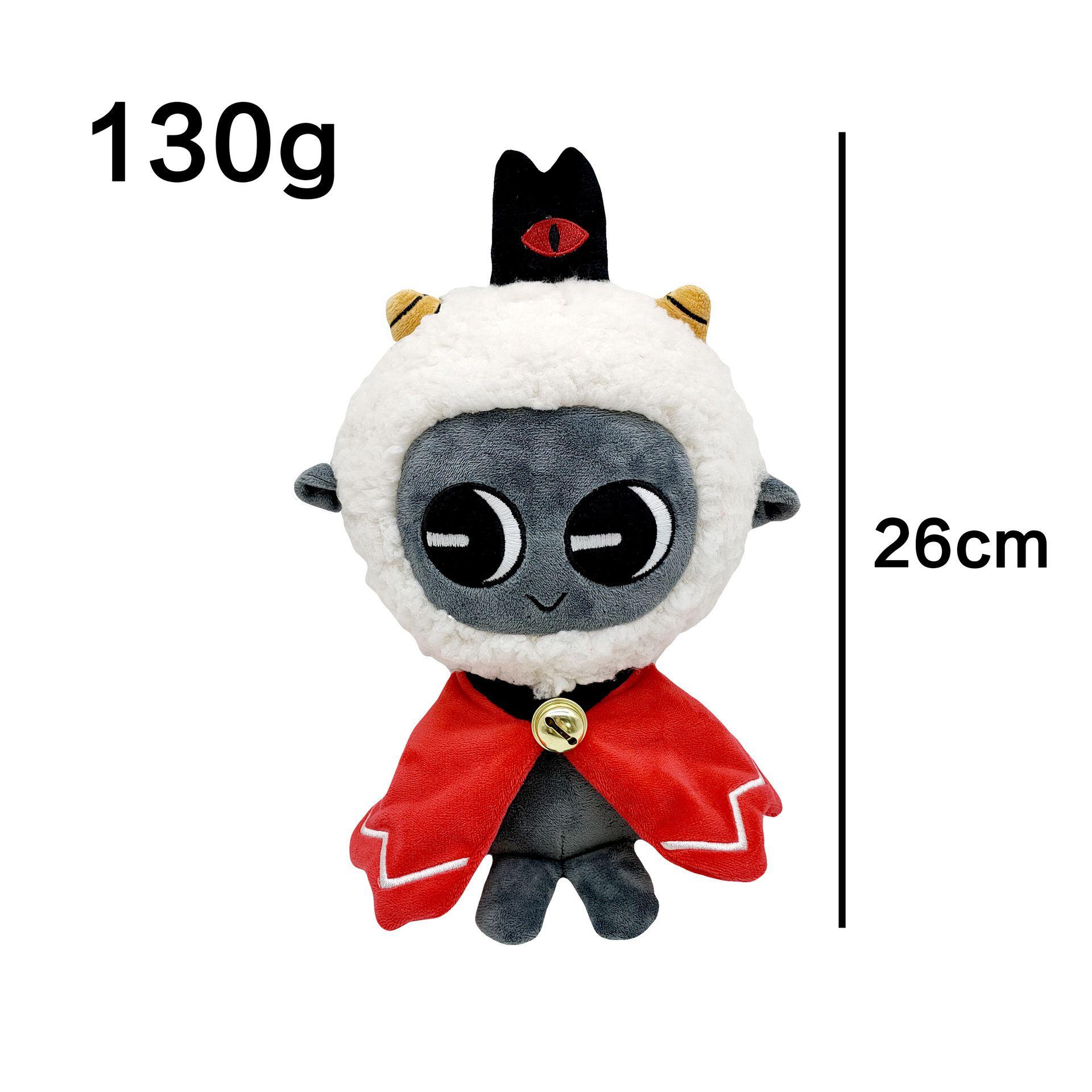 

Плюшевая игрушка Черный Ягненок из Cult of the Lamb Горячая игра Мягкая набивная кукла Подарки Фанат красный