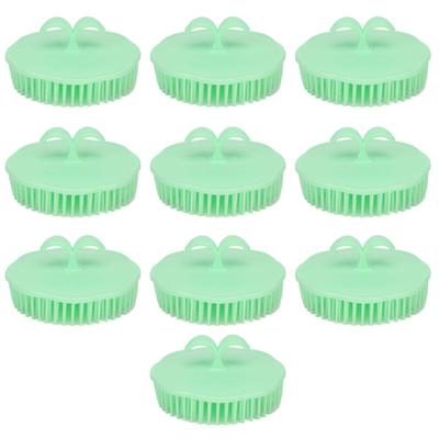 10pcs Hair Scalp Massager Shampoo Brush Cleaning Exfoliating Soft Scalp Scrubber for Adults Shower