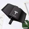 LZDF8 Car Model Logo Umbrella Auto Anti-UV Styling Accessories For Tesla Model 3 Model S Model X Model Y Roadster SpaceX Car Sticker
