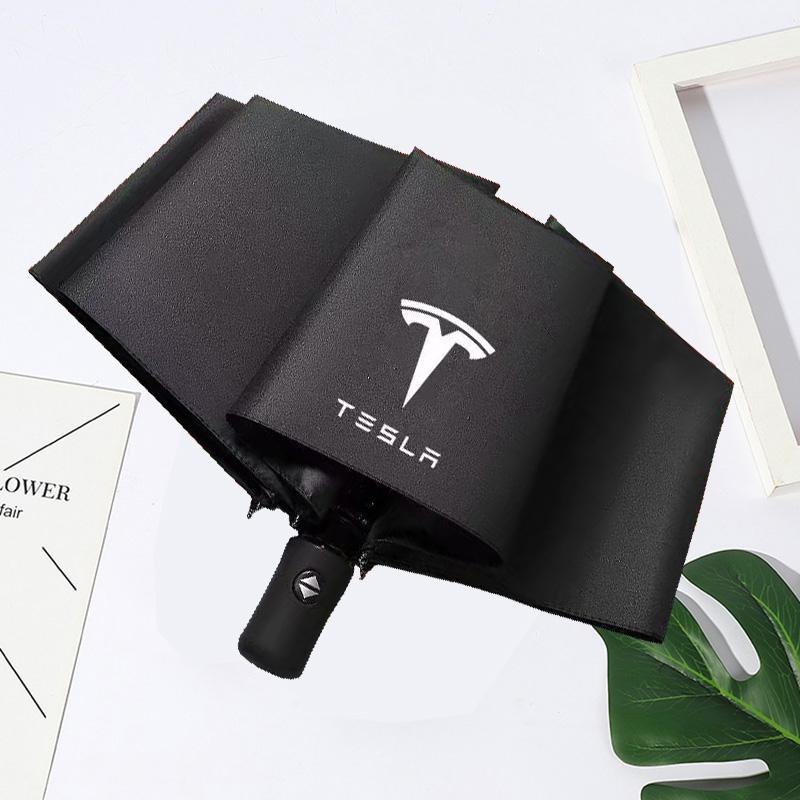 LZDF8 Car Model Logo Umbrella Auto Anti-UV Styling Accessories For Tesla Model 3 Model S Model X Model Y Roadster SpaceX Car Sticker