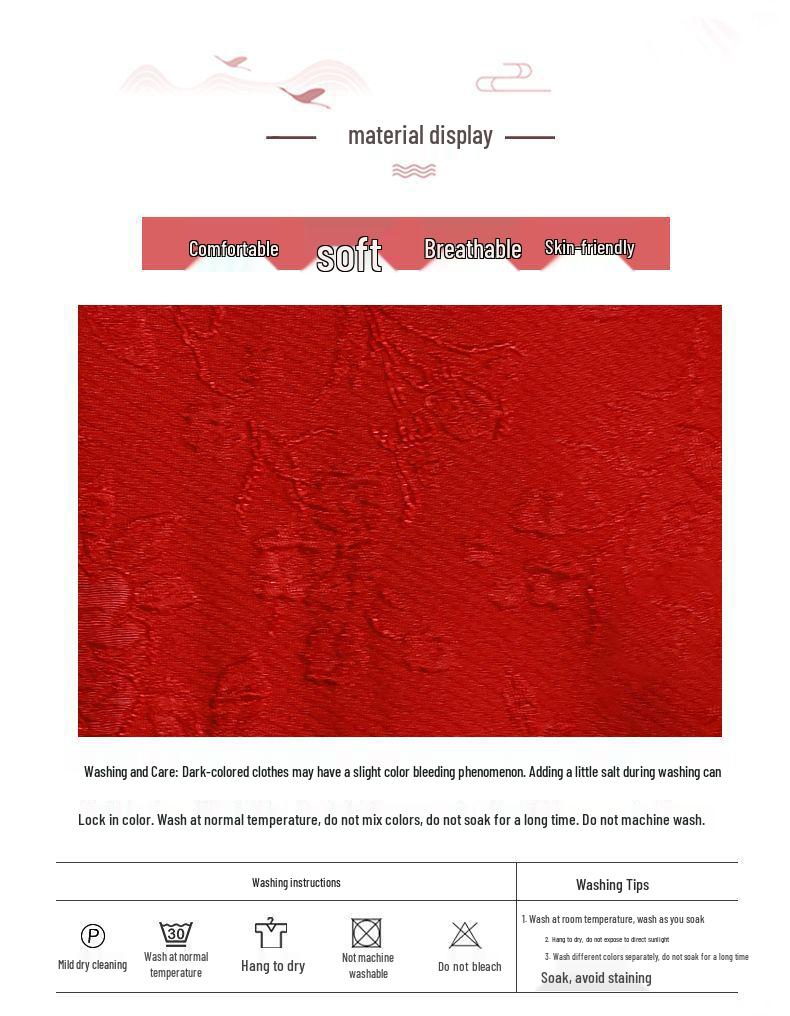 Retro Rotes Qipao Sommerkleid für Mädchen - Chinesischer Stil Prinzessin Bühnenoutfit