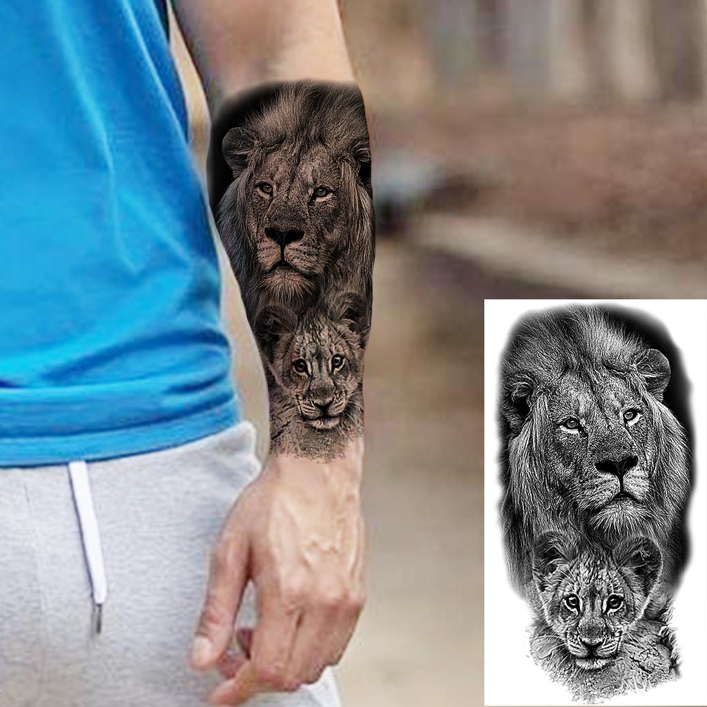 Scorpion Rose Flower Temporary Tattoos For Women Adults Realistic Vampire Wolf Scary Snake Crown Fake Tattoo Sticker Arm Tatoos