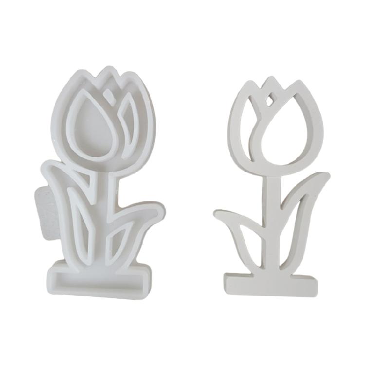 Silicone Mold for Crafting Unique Floral Decorations Flower and Flower Pot Base Sculpture Candle Making Casting Mould