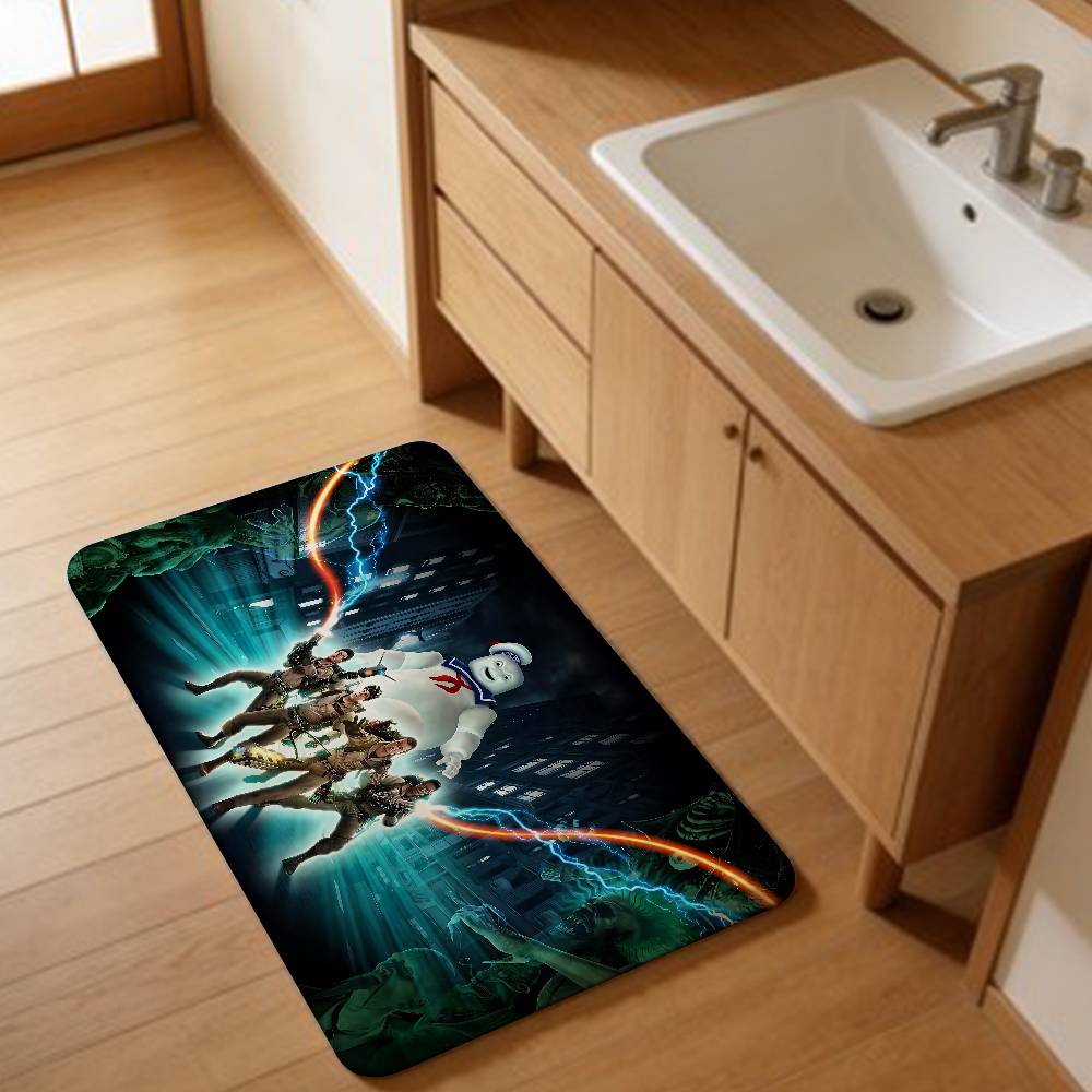 Movie-G-Ghostbusters Floor Carpet Anti-slip Absorb Water Long Strip Cushion Bedroon Mat Welcome Rug