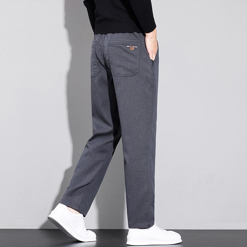 Men's Trendy Slim Straight Casual Pants - Spring/Autumn Fashion, Versatile Business Wear