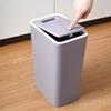 Bathroom Trash Can 10L Small Garbage Can with Press Top Lid for Toilet Bedroom Living Room Plastic Wastebasket with Pop-up Lid