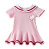Hello Kitty Girls' Short-Sleeve Summer Dress - New Style, Pure Cotton, Lightweight Skirt