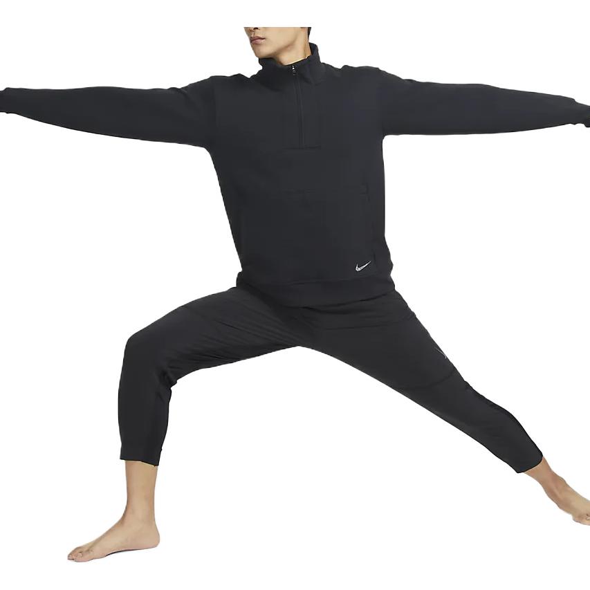 Nike Sweatshirts Men's Black Stand Collar Moderate Regular DQ6698-010