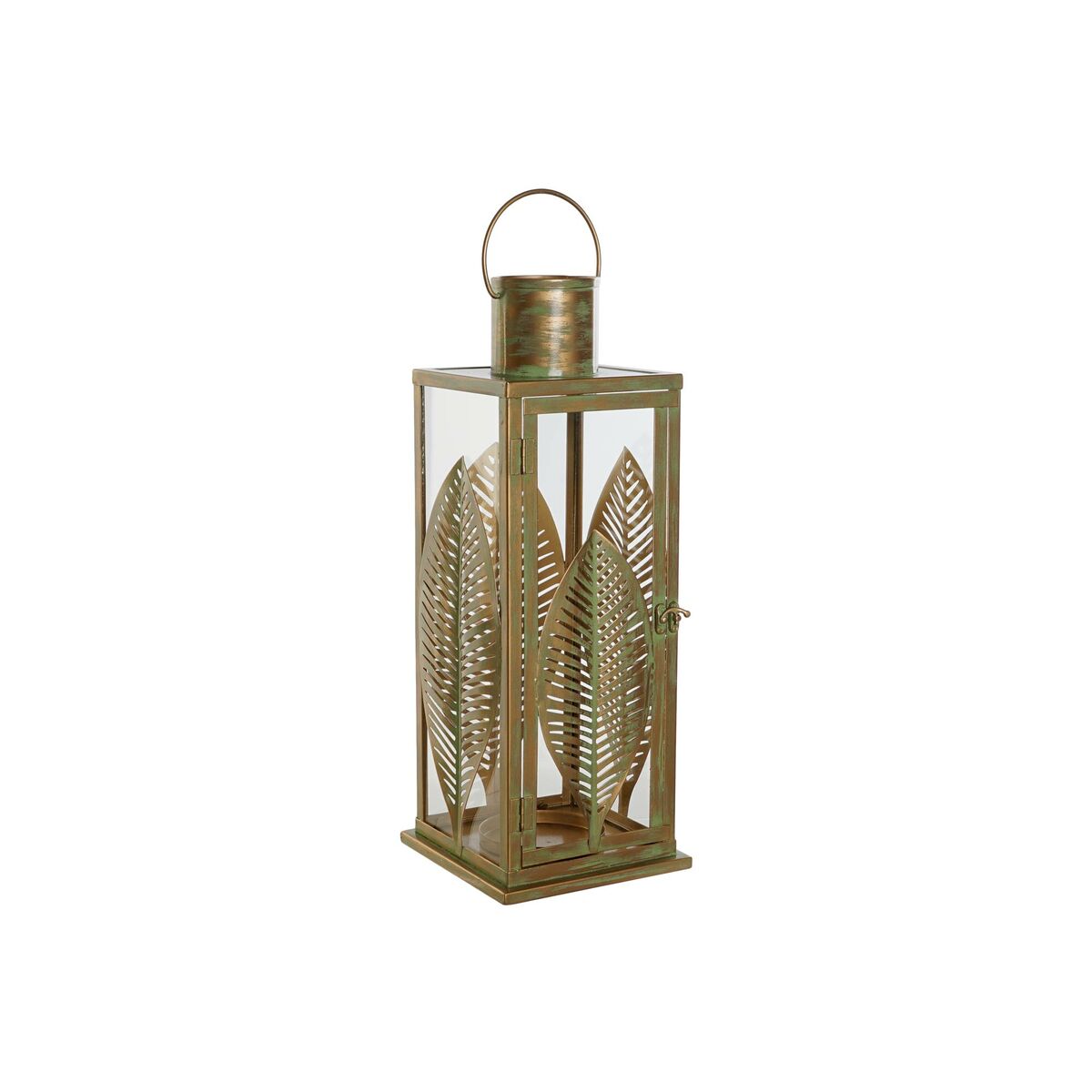 

Фонарь DKD Home Decor Золото Металл 16,5 х 16,5 х 50 см Лист растения