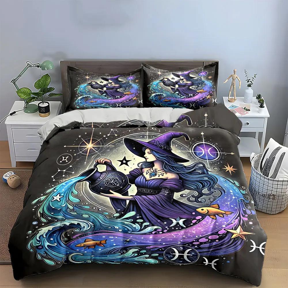 Mystical Astrology Art Set Soft Comfortable Duvet Cover Bedding Set Included 1*Duvet Cover & 2*Pillowcases Gift