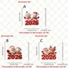2D Flat Cute Red White Snowman Friends 2026 New Year Gift Pendant Christmas Ornament Cartoon Design Snowflakes Home Decor