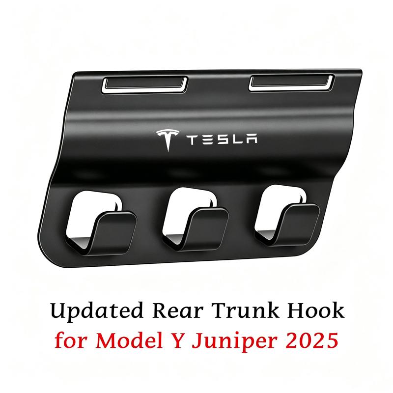 Voor Tesla Model Y Juniper Achterklep Haak Stoel Knop Laadruimte Boodschappentas Houder Paraplu Hanger Opbergruimte Auto Interieur
