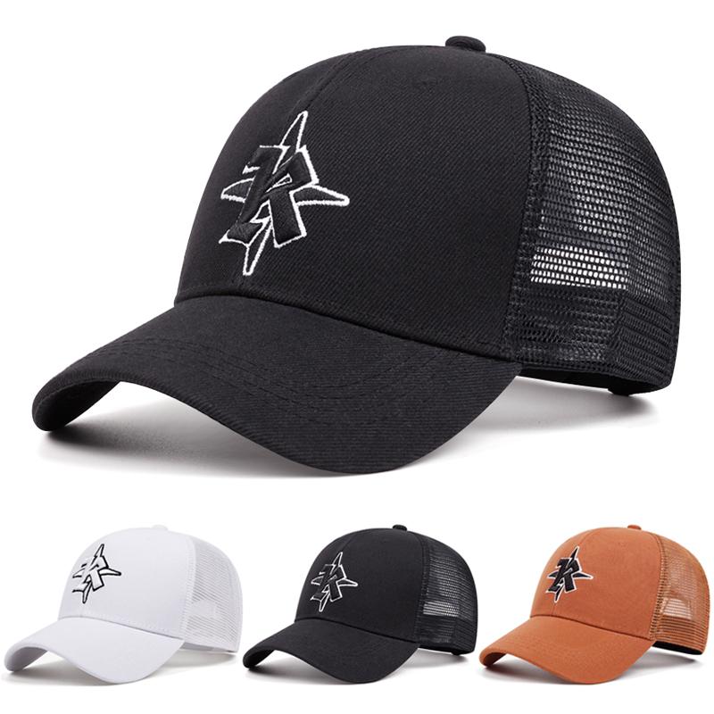 Fashion Simple New Breathable Mesh Hat R Star Embroidery Street Pop Hip Hop Hat Daily Leisure Sunshade Baseball Hat Unisex