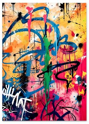 Plakat Graffiti Wand Abstraktion