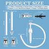 Transmission Fluid Pump with 3/8" Swivel,Lower Unit Gear Oil Pump Kit with 10mm & 8mm Adapters & Flexible Fill Tube,Professional Differential Fluid