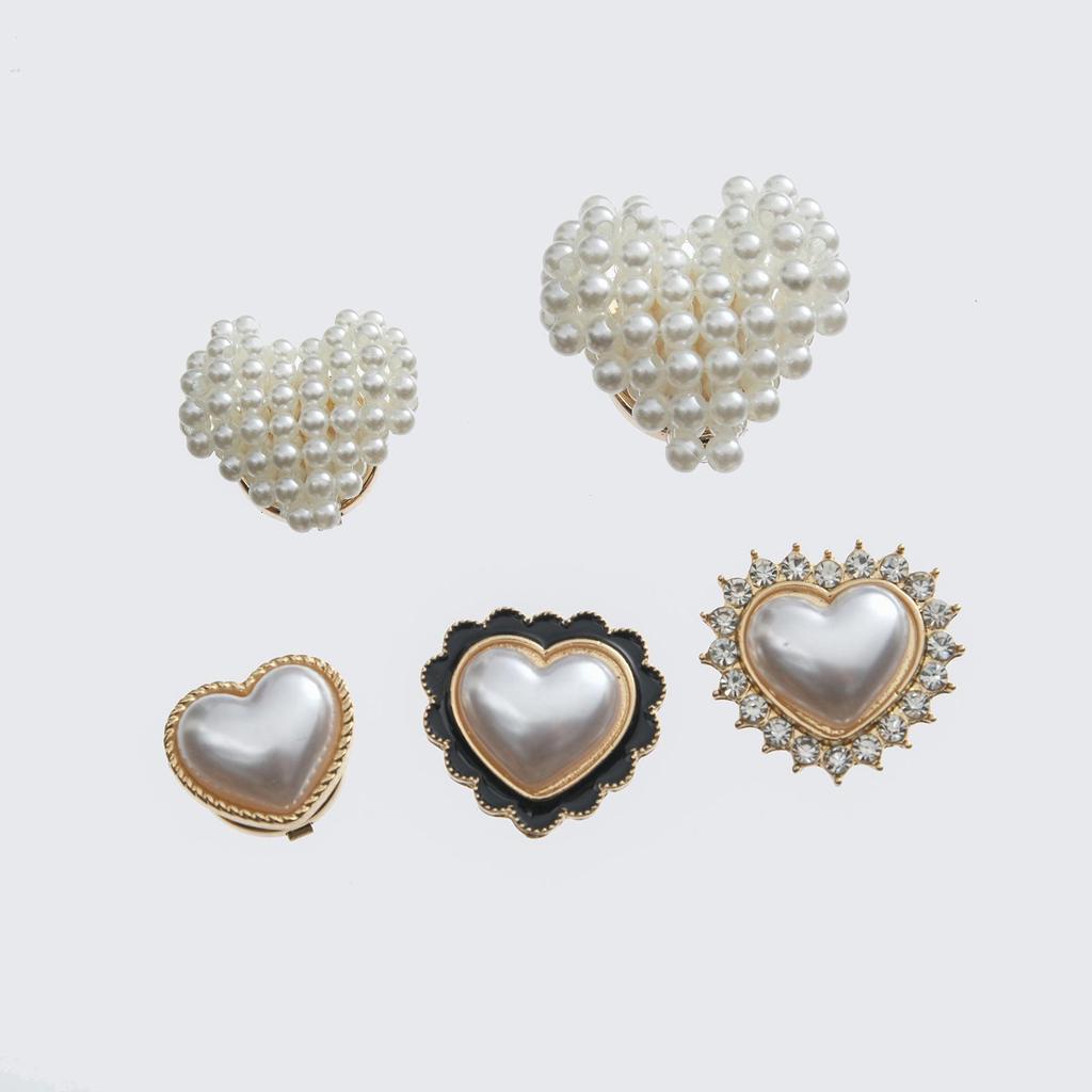 Pearl Rhinestone Cufflinks: Elegant, Versatile Button Set for Fashionable Clothing