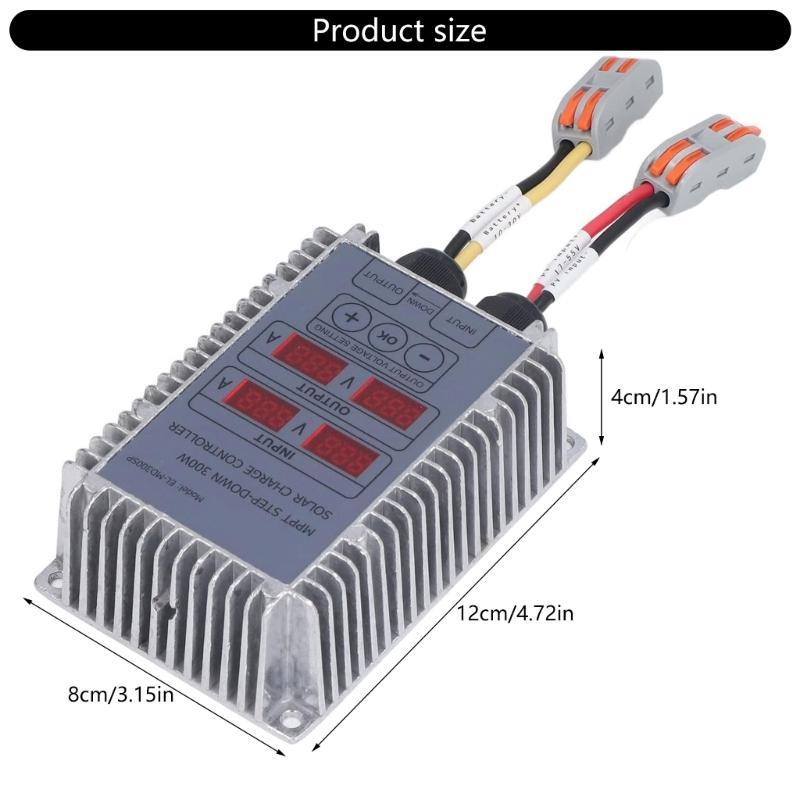 300W Solar Charge Controllers with LCD Display Adjustable Waterproof & Shockproof Designs For Multiple Battery Types