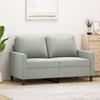 VidaXL 2-seater Sofa Light Grey 120 Cm Velvet, Sofa, Upholstered Sofa, Living Room Seat, Loveseat, Living Room Sofa, 359189