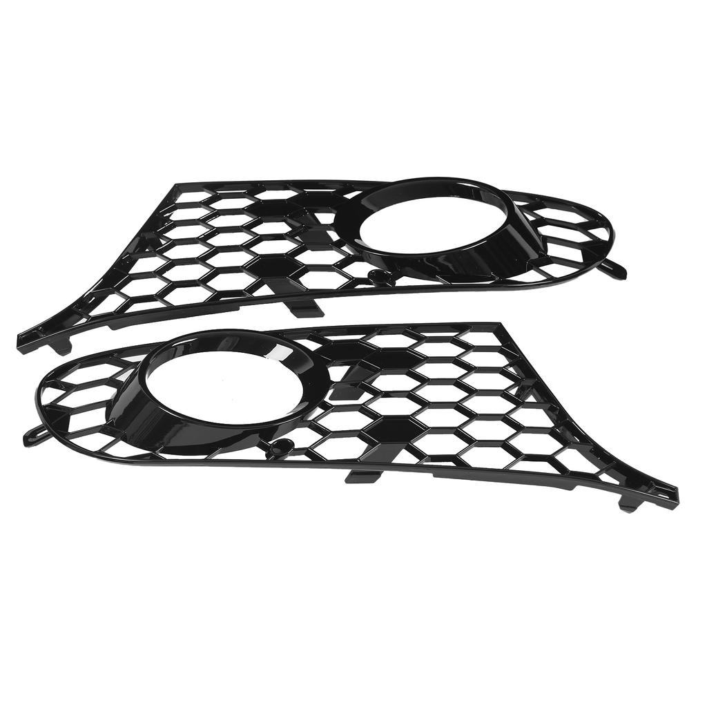 2pcs Front Bumper Fog Light Grille 5K0853665 Black Mesh Replacement for MK6 2009‑2013