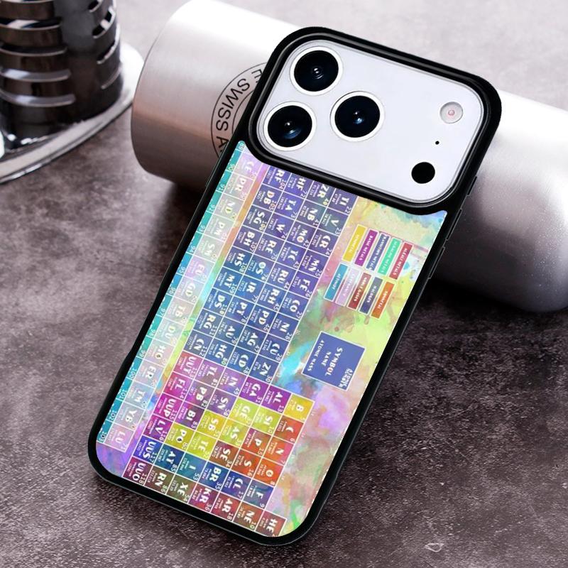 

Periodic Table Of Elements Phone Case for iPhone 17 16 15 Pro Max Air 14 13 12 11 Plus Shockproof Capa Cover iPhone 14 Pro Max
