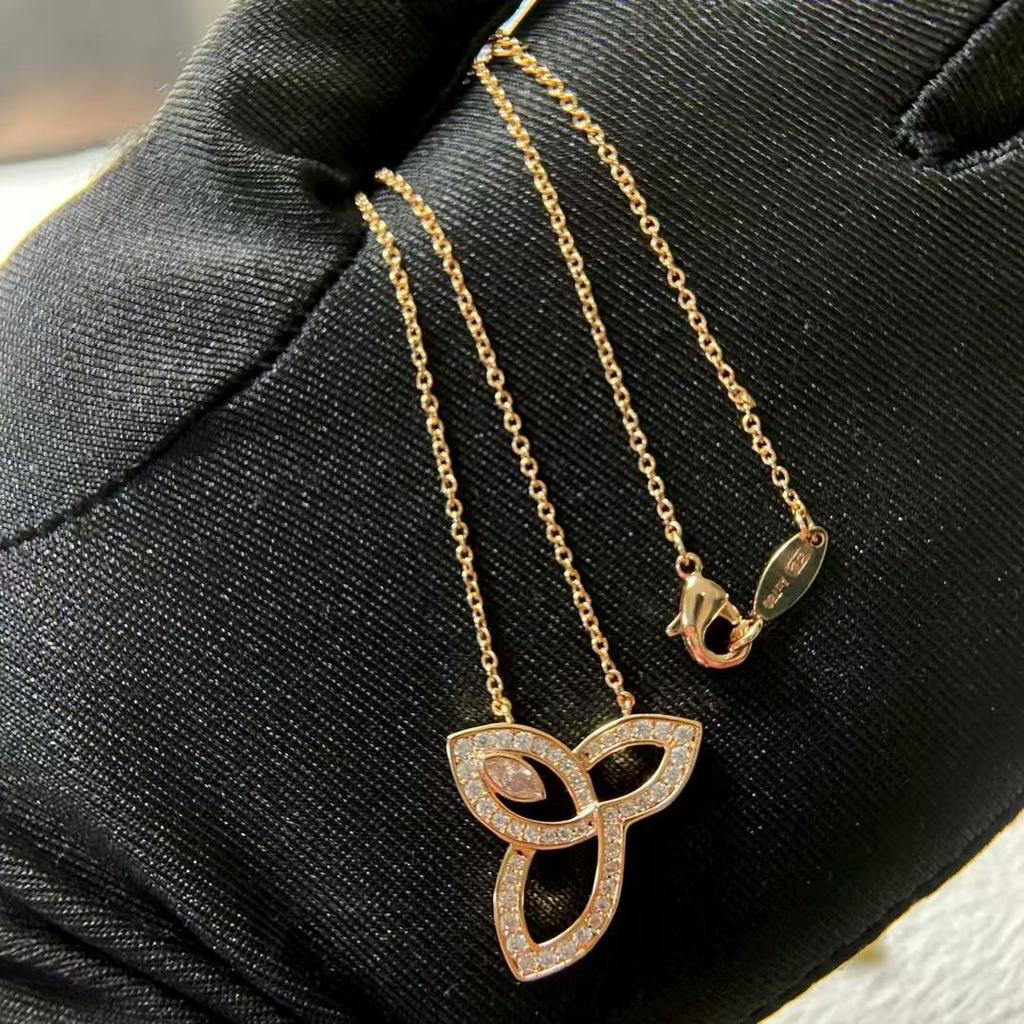 High-End Voll-Diamant Kleeblatt-Halskette - Klassisches und Vielseitiges Design für Damen