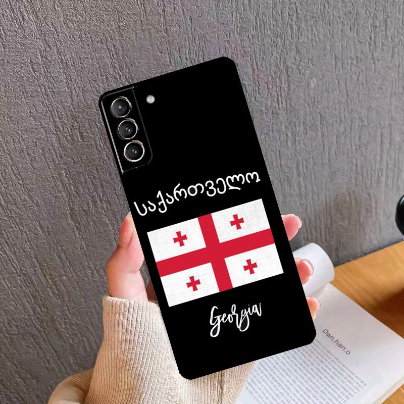 Georgia Flag Case For Samsung Galaxy S21 S20 FE S22 S23 Ultra Note 20 S8 S9 S10 Note 10 Plus Cover Shell