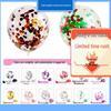 Halloween & Christmas Sequin Confetti Balloons - 12 Inch Transparent Latex