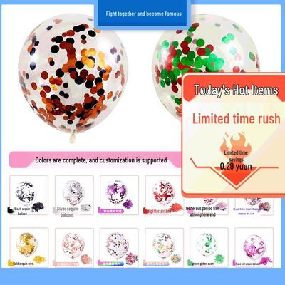 Halloween & Weihnachten Pailletten Konfetti Ballons - 12 Zoll Transparent Latex