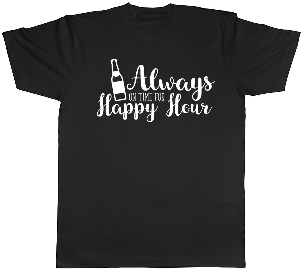 Футболка «Всегда вовремя на счастливый час» (мужская, женская, унисекс) L