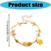 Handcraft Resin Star and Floral Bracelet Including Cats Charm Elegant Jewelry for Everyday Use