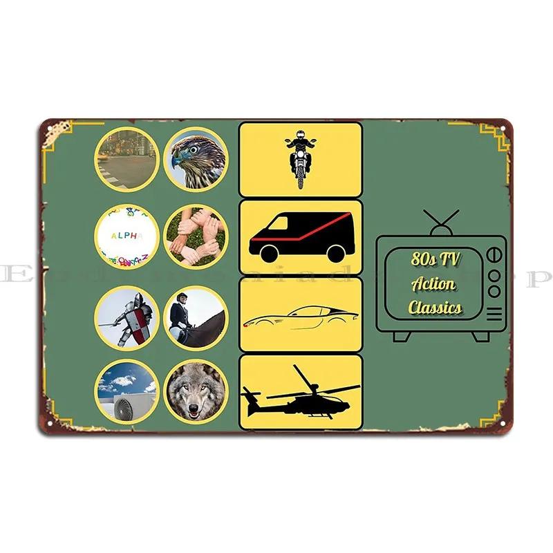 Swys s Tv Action Classics Design Coyotegifts Metal Sign Cave Personalized Wall Mural Wall Plaque Vintage Tin Sign Poster