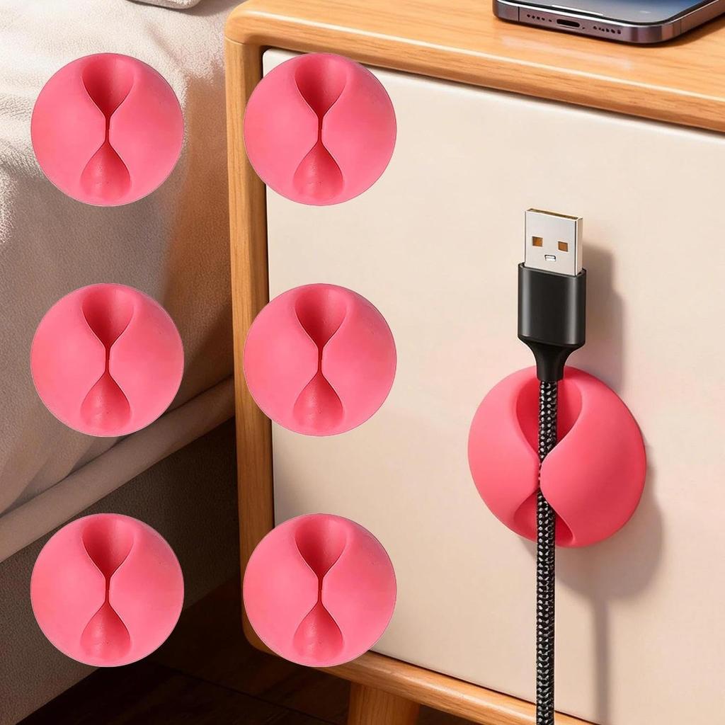 10PCS Desk Cable Organizer Clips for Wire Management Adhesive Cord Holders USB Charging Cables Office Desktop Organization