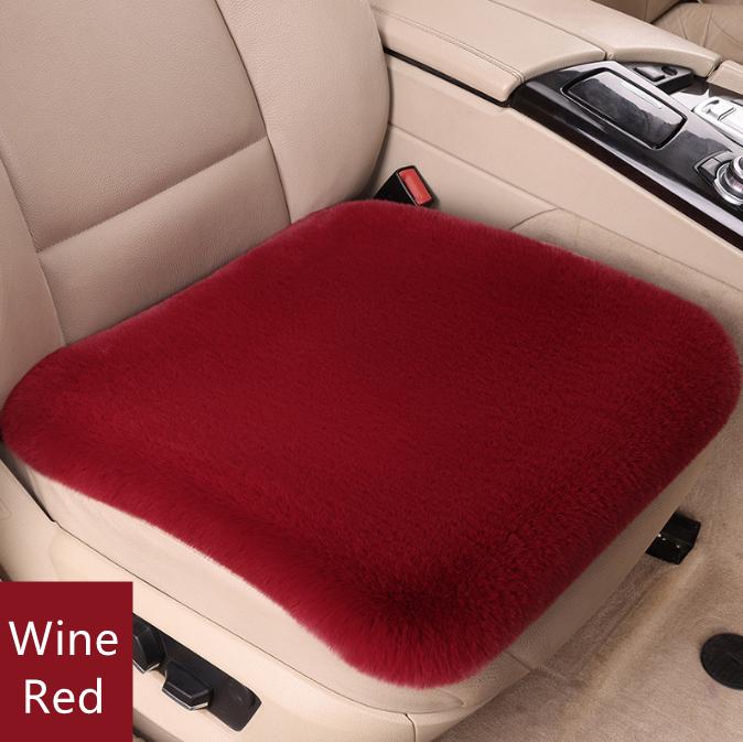 

Зимний теплый чехол на сиденье автомобиля, передняя и задняя подушка, плюшевый коврик, защитный коврик, аксессуары для подушек на стул 45cm винный