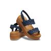 Crocs Brooklyn Woven Wedge Sandals 'Blue Brown' Women's 209977-410