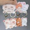 2pcs/set Cat Cartoon Animal Key Ring Capybara Bag Charm Paired Couple Pendants  Valentine's Day Gift