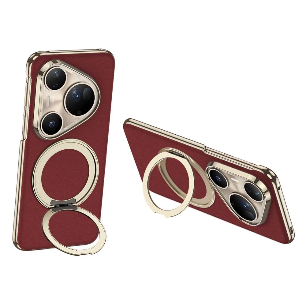 

GKK Для Huawei Pura 80 Ultra/80 Pro/80 Pro+ Магнитный чехол Гальваническое покрытие PC+TPU+PU Подставка Чехол для телефона Red