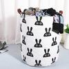 Wäschekorb Niedlicher Hase Baumwolle 40x40x50cm Schmutzwäschekorb Aufbewahrungskorb Wasserdichte Auskleidung