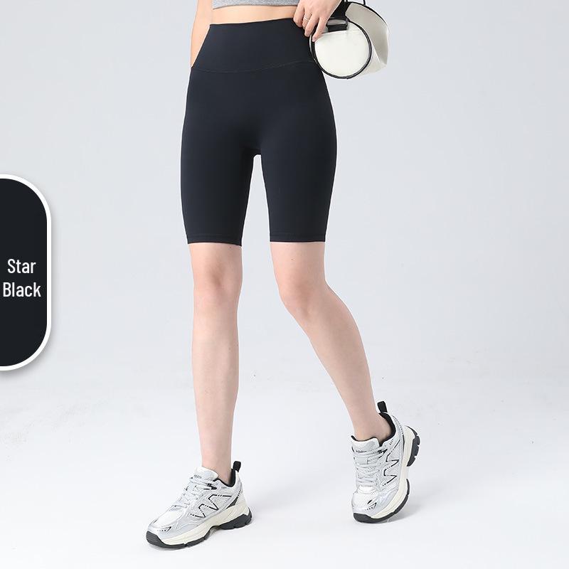 High Waist Butt-Lifting Yoga Shorts for Running & Cycling Small звездный черный