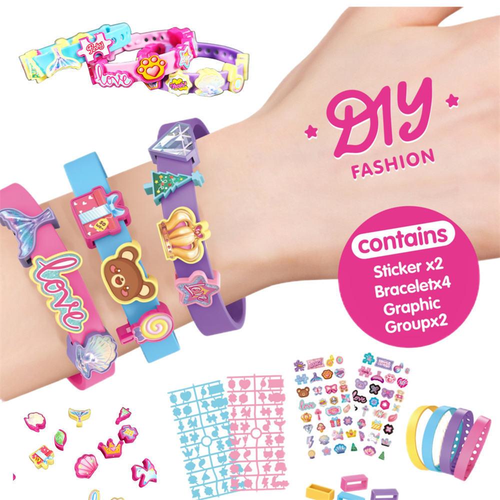 Perlenarmband Mädchen Spielzeug DIY Bastelmaterialpaket Baby Handgemachtes Geschenk Kinder Perlenkette Schmuck Geburtstagsgeschenk