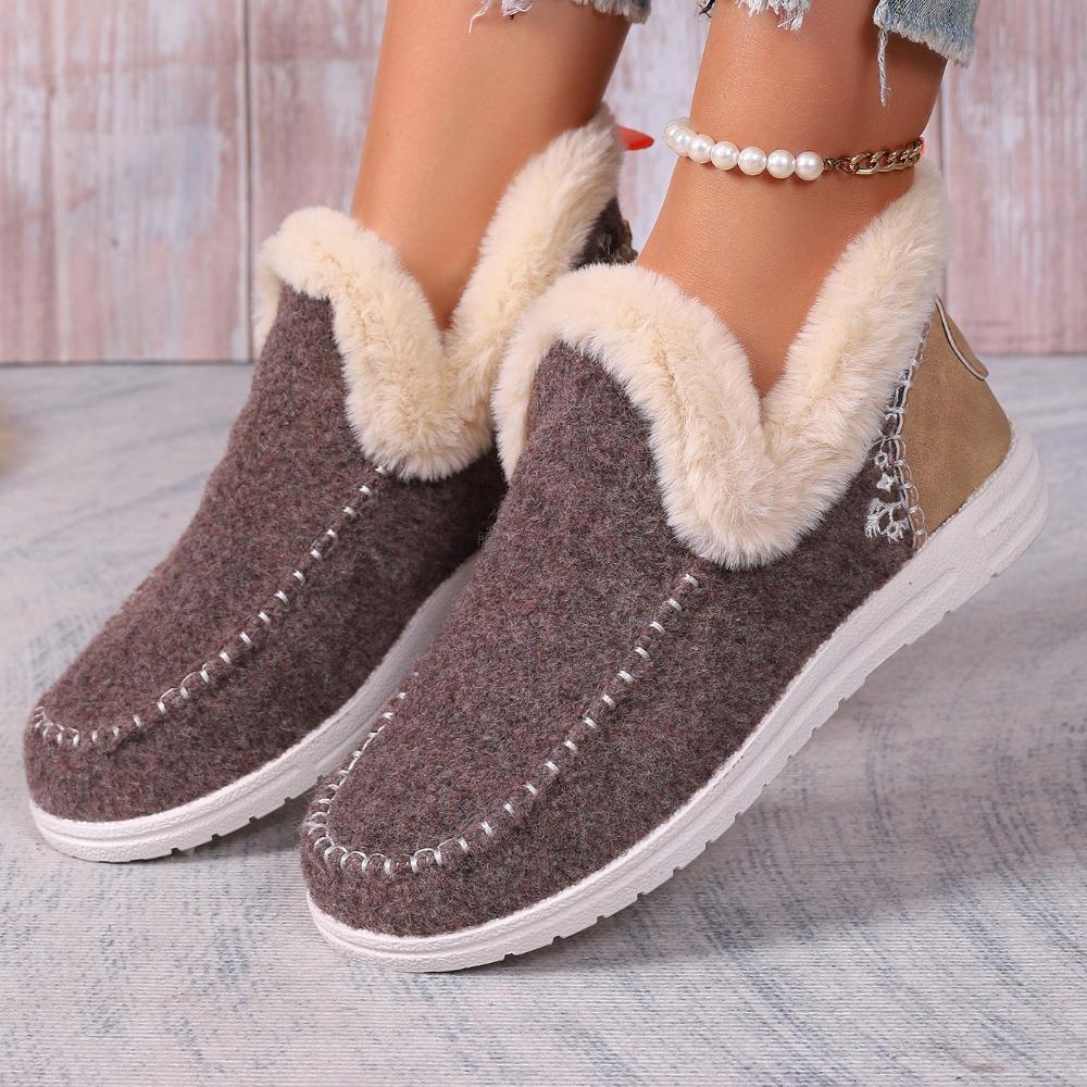 

Женские ботинки 2024 года, новые зимние утепленные плюшевые теплые зимние ботинки для женщин больших размеров, удобная хлопковая обувь для женщин Botas De Mujer 36 коричневый