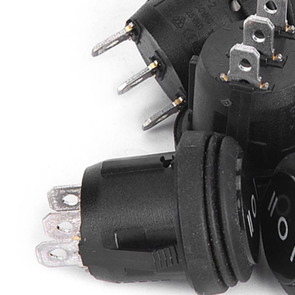 5PCS 3 Pin Rocker Switch 3 Position SPST Switch Durable Round Rocker Switch  Power Control