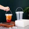 10 pezzi 500/750/1000ml Secchiello per Cubetti di Ghiaccio in Plastica per Uso Alimentare Barattolo per Conservazione Alimentare Stand Alimentari