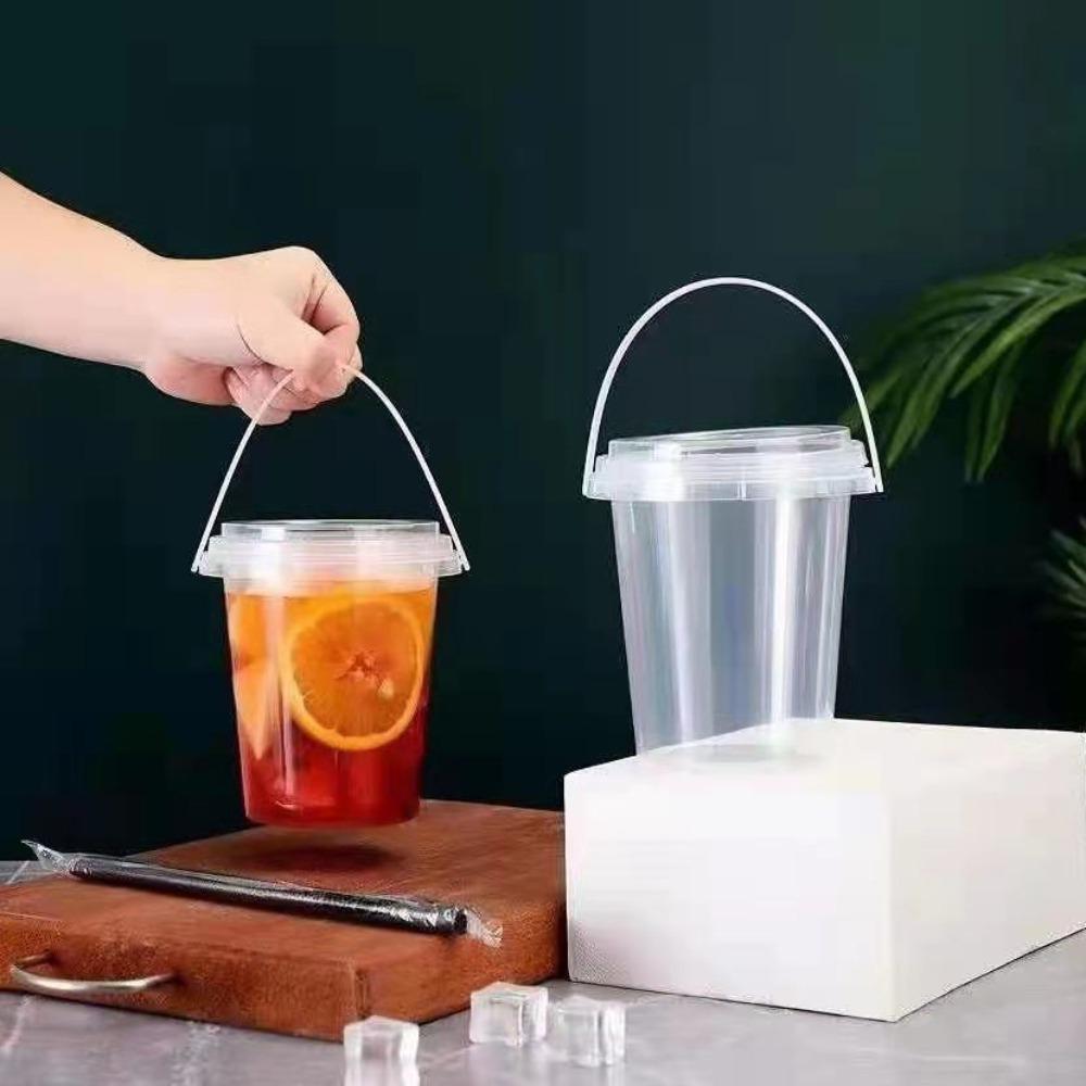 10 pezzi 500/750/1000ml Secchiello per Cubetti di Ghiaccio in Plastica per Uso Alimentare Barattolo per Conservazione Alimentare Stand Alimentari