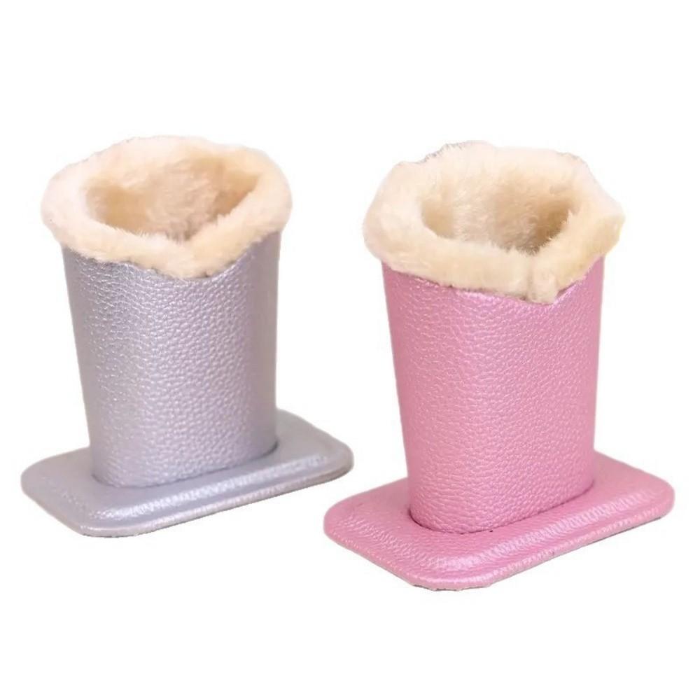 PU Leather Eyeglass Holder Soft Lining Large Capacity Eyeglass Stand Display Save Space Brush Pot Pen Holder