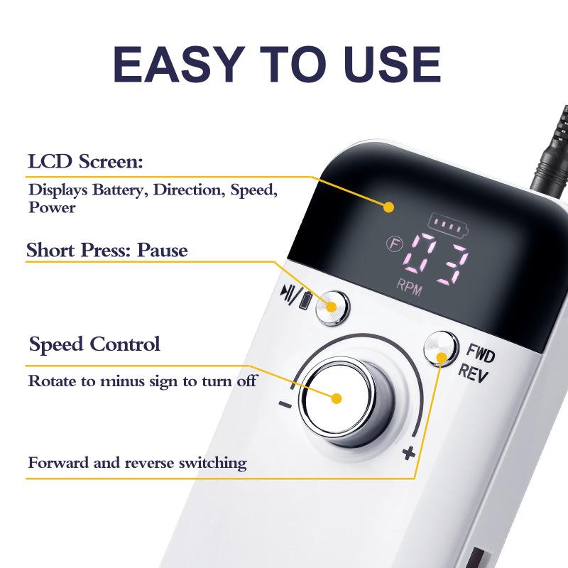 New Professional Nail Removal V6 Polishing Machine 45000 RPM Power Storage Portable Electric Nail Polisher