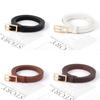 Minimalist Pu Leather Womens Thin Belt With Pin Buckle For Office And Casual Wear