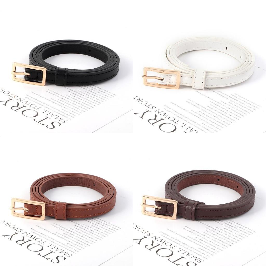 Minimalist Pu Leather Womens Thin Belt With Pin Buckle For Office And Casual Wear