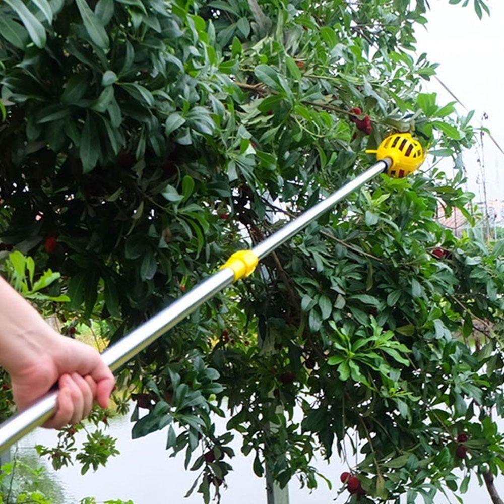 Creative Agricultural Fruit Picker Head High-altitude Plastic Fruit Picker Yellow Fruit Picking Tool Orchard