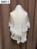 Double Layer Bridal Veil with Sequin Lace Trim