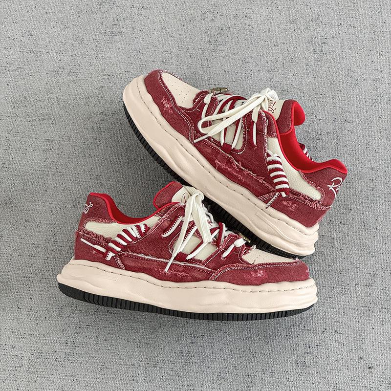 

Thick baseplate shoes dissolve shoes increase height summer new casual breathable niche shoes tide 39 красный